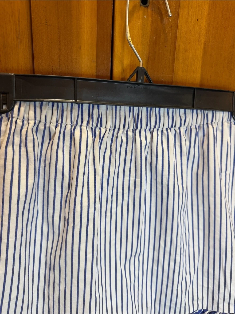 J Crew Striped Fit & Flare Blue/White Ruffle Hem Women's Skirt, 6 Nautical Chic